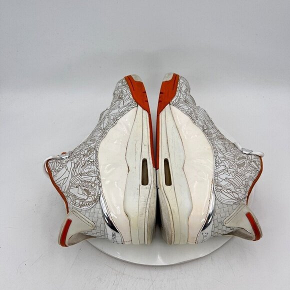 Nike Air Jordan Dub-Zero Men Size 11 311046-111 Ceramic White Orange Shoes - Picture 6 of 11